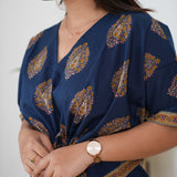Indigo butta cotton kaftan
