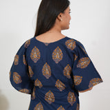 Indigo butta cotton kaftan