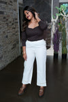 Cotton laced pants with tie