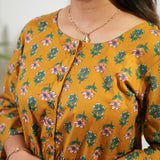 Turmeric butta peplum cotton comfies