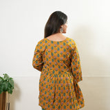 Turmeric butta peplum cotton comfies
