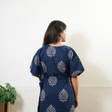 Royal blue maple cotton kaftan