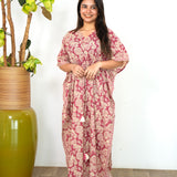 Mauve cotton kaftan