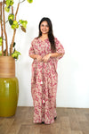 Mauve cotton kaftan