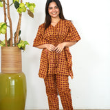 Saffron mini elephant cotton kaftan comfies