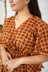 Saffron mini elephant cotton kaftan comfies