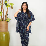 Butterfly cotton kaftan comfies