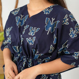 Butterfly cotton kaftan comfies