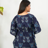 Butterfly cotton kaftan comfies