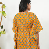 Orange elephant cotton kaftan comfies