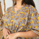 Wildlife cotton kaftan comfies