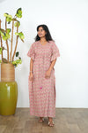 Baby pink cotton kaftan