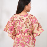 Custard cotton kaftan