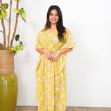 Butter yellow cotton kaftan