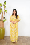 Butter yellow cotton kaftan