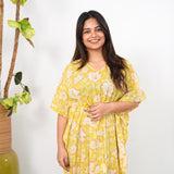 Butter yellow cotton kaftan