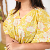 Butter yellow cotton kaftan