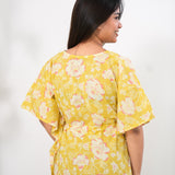 Butter yellow cotton kaftan
