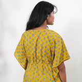 Turmeric floral cotton kaftan