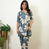 Powder blue button down lounge sleep wear