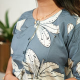 Powder blue button down lounge sleep wear