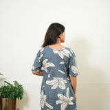 Powder blue button down lounge sleep wear