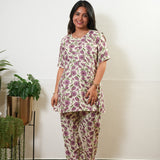 Orchid button down lounge sleep wear