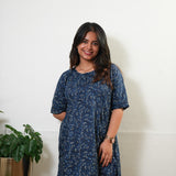 Dark blue button down lounge sleep wear