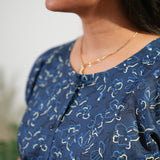 Dark blue button down lounge sleep wear