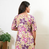 Mustard floral button down lounge sleep wear