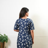 Midnight blue button down lounge sleep wear