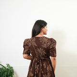 Chocolate cotton midi dress