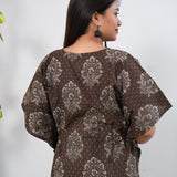 Chocolate cotton maternity nursing kaftan