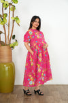 Fuschia cotton maternity nursing wear