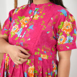 Fuschia cotton maternity nursing wear