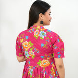 Fuschia cotton maternity nursing wear