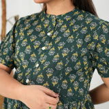 Forest green cotton maternity nursing wear