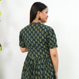 Forest green cotton maternity nursing wear