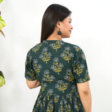 Green cotton maternity nursing wear