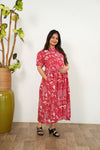 Crimson cotton maternity nursing wear