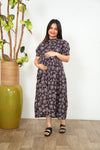 Violet cotton maternity nursing wear