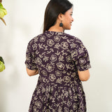 Violet cotton maternity nursing wear