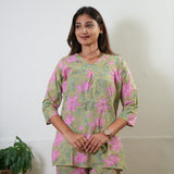 Pastel green pure cotton lounge sleep wear