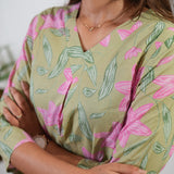 Pastel green pure cotton lounge sleep wear