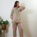Pastel green pure cotton lounge sleep wear