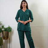 Turquoise pure cotton lounge sleep wear