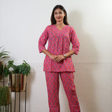 Hot pink pure cotton lounge sleep wear