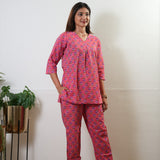 Hot pink pure cotton lounge sleep wear