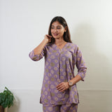 Lavender daisies pure cotton lounge sleep wear