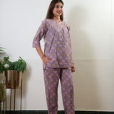 Lavender daisies pure cotton lounge sleep wear